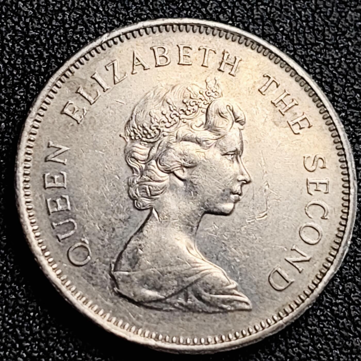 泉币菌-第164场-新年第七场 精品福利场 英属香港 壹圆硬币 伊丽莎白二世 25mm