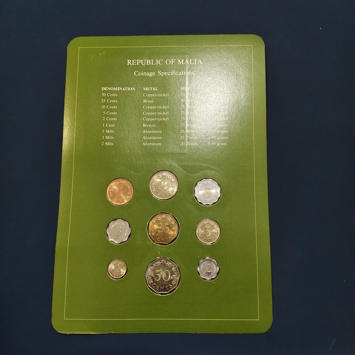 【全场包邮】纯粹捡漏拍492场【封装套币专场】-注意佣金 【富兰克林·世界各国硬币系列邮币卡】马耳他共和国