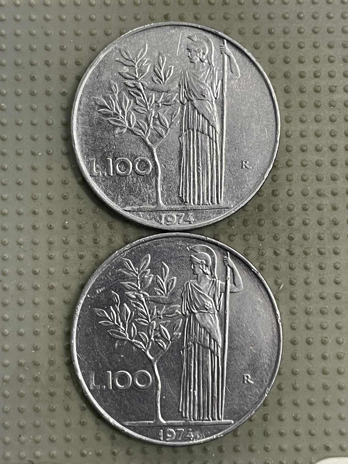 2026年第2场各国散币拍卖（总第152场） 意大利1974年100里拉2枚
