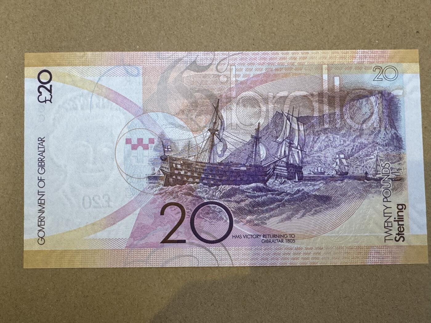 【礼羽收藏】🌏世界钱币拍卖第118期 直布罗陀 20镑 2011年 全新UNC 无4 