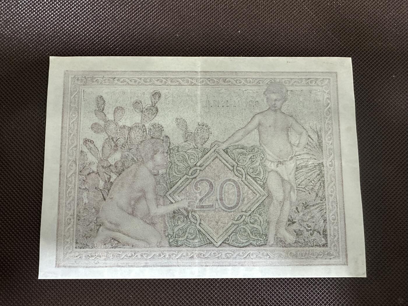 喜羊羊钱币收藏2025第12期(流通品相场) 阿尔及利亚	P-92a 1943年20法郎	品相如图				A.390 386			