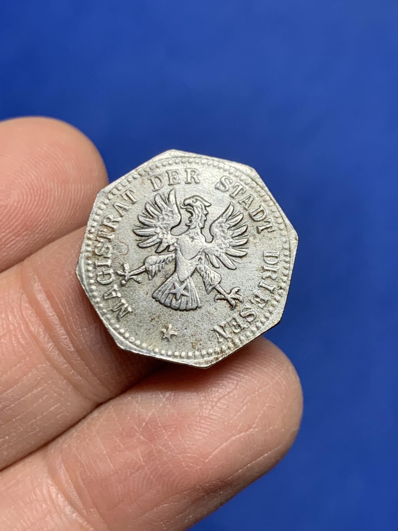 《竞宝斋》第455场 周日，周一 2场连拍 （全场包邮，欢迎送拍） 两枚一组 德国紧急状态币 德里森10芬尼铁币+基希海姆1917年5芬尼锌币