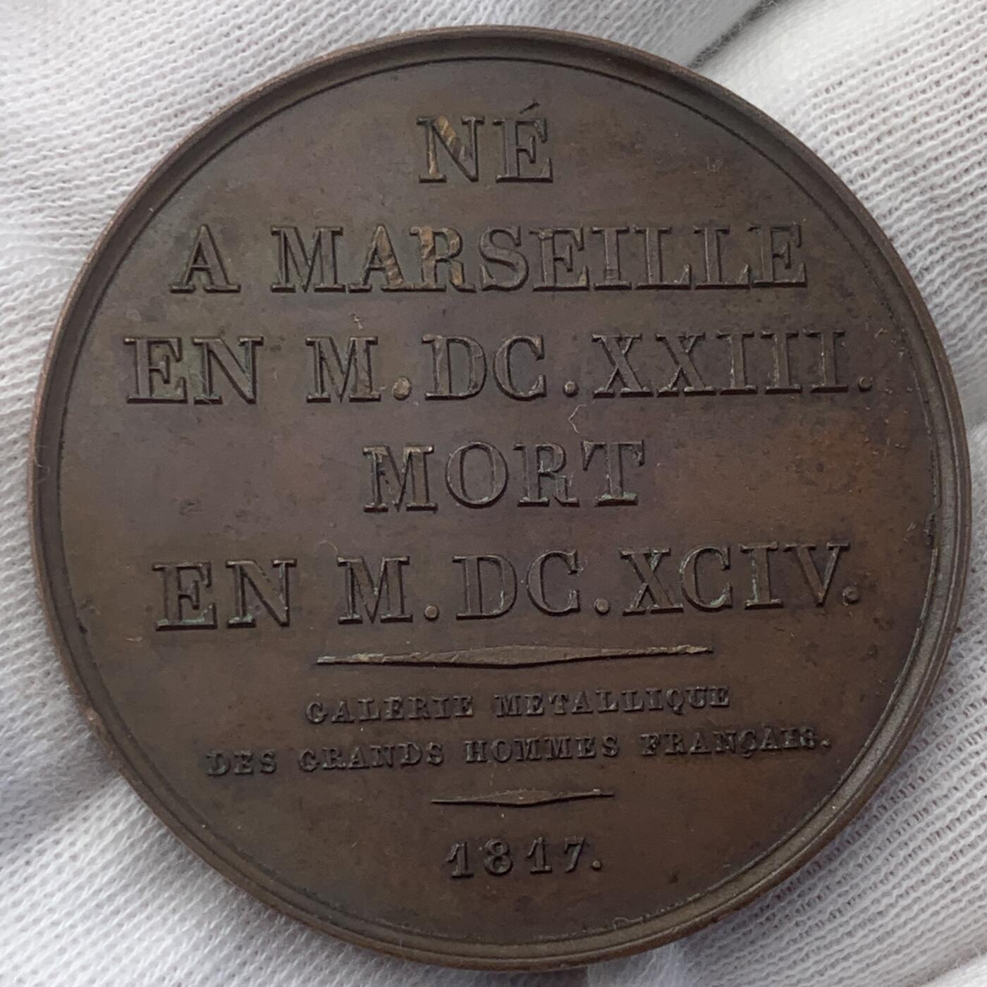 掌中浮雕-藏着的欧洲第048场 1817年法国历史人物铜章，40.7mm