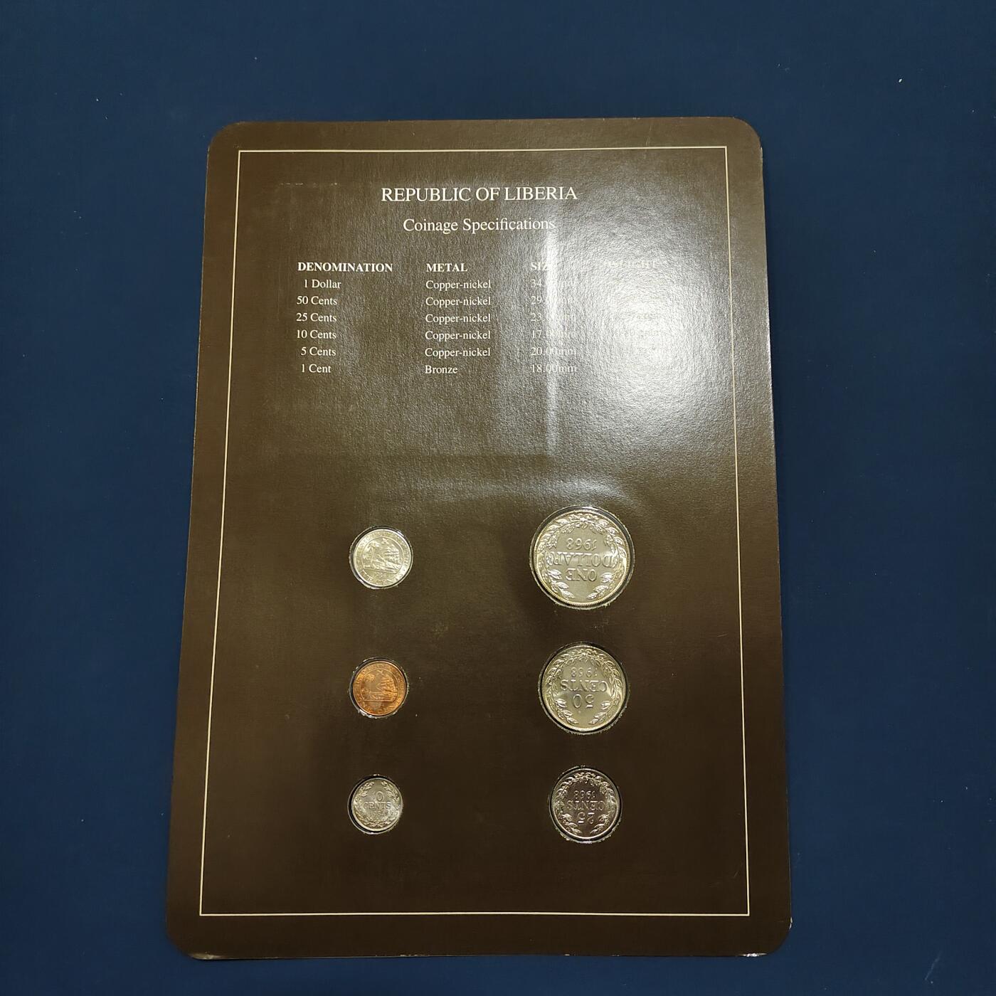 【全场包邮】纯粹捡漏拍492场【封装套币专场】-注意佣金 【富兰克林·世界各国硬币系列邮币卡】利比里亚共和国