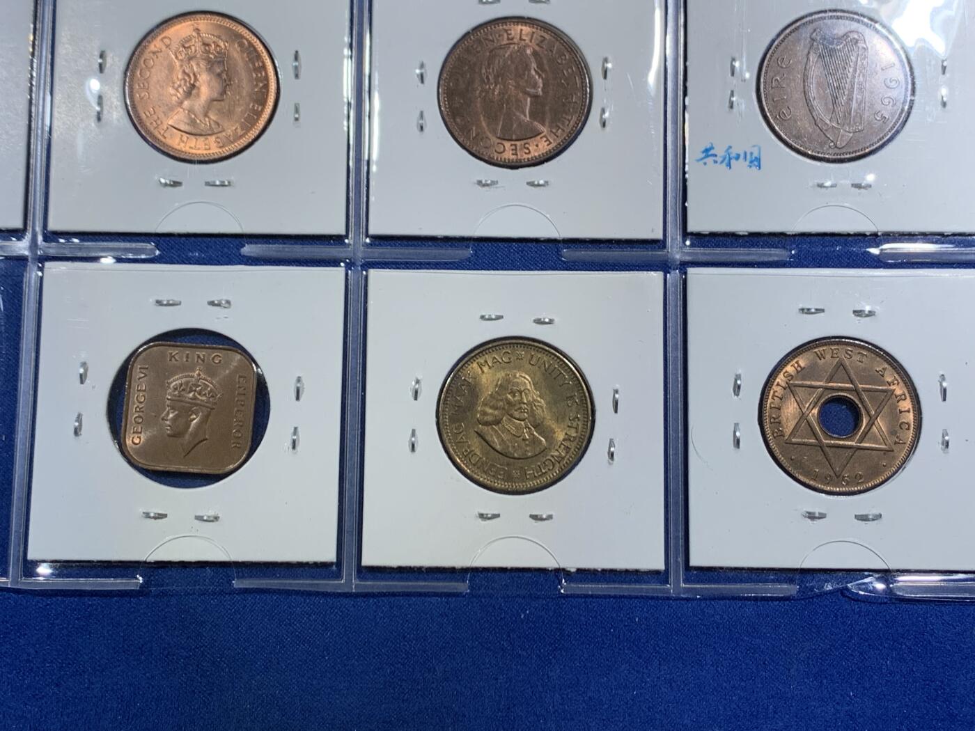 《竞宝斋》第455场 周日，周一 2场连拍 （全场包邮，欢迎送拍） 十一枚一组 英属各地 1/2便士 铜币