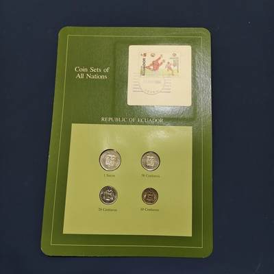 【全场包邮】纯粹捡漏拍492场【封装套币专场】-注意佣金 - 【富兰克林·世界各国硬币系列邮币卡】厄瓜多尔共和国