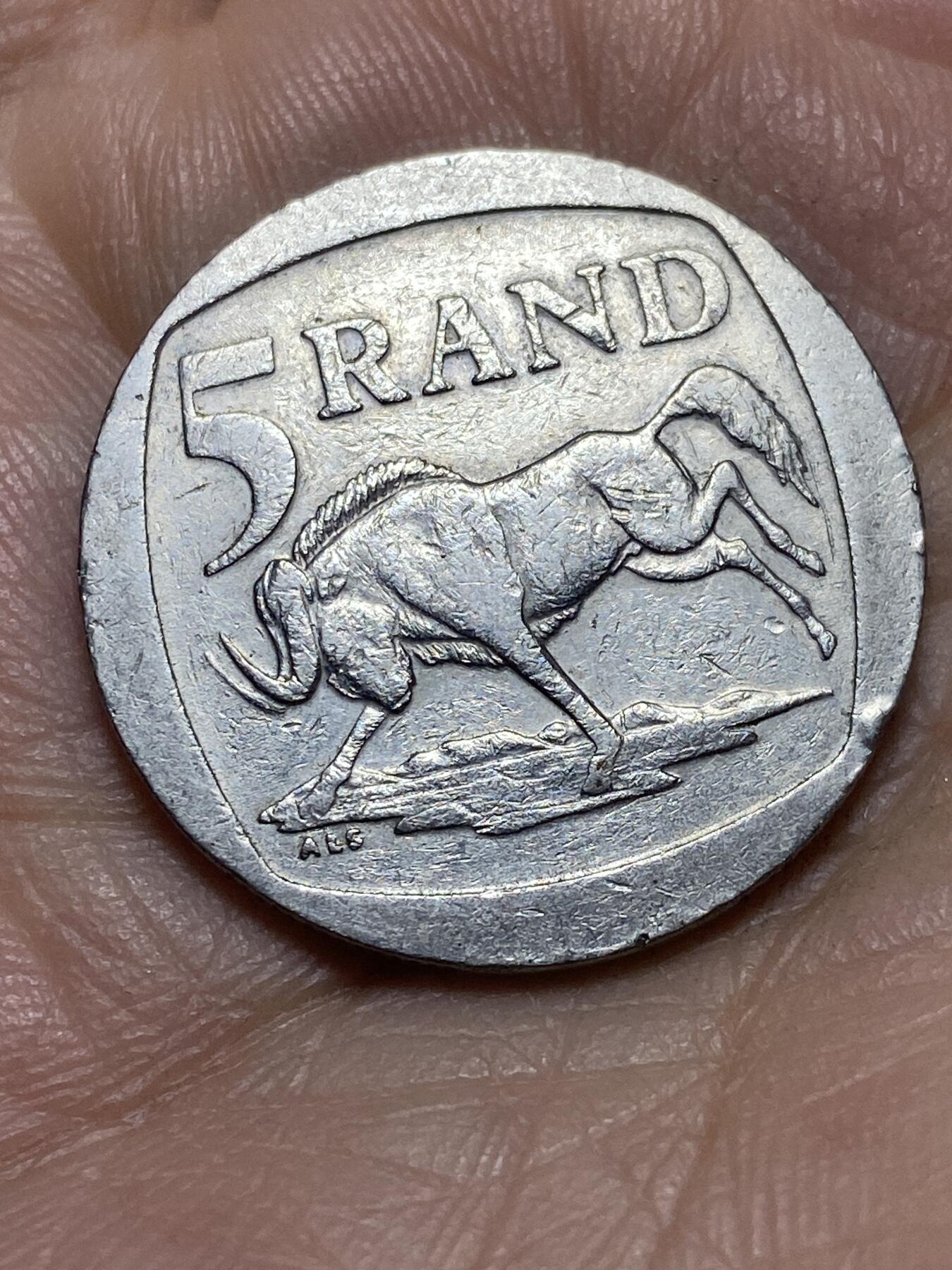 2026年第四场(总第一百七十三场）外国好品散币场(免佣金) 南非🇿🇦1994年5兰特(独立后第八套流通硬币)