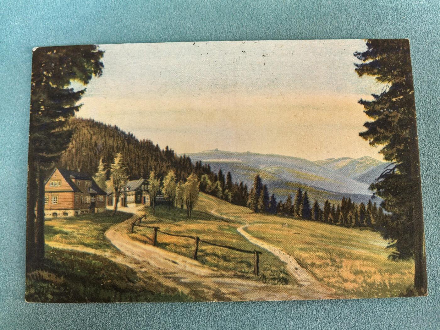 盛世勋华——号角文化勋章邮票专场拍卖第297期 德国（1939）1942年实寄明信片 贴小胡子邮票 山间景色