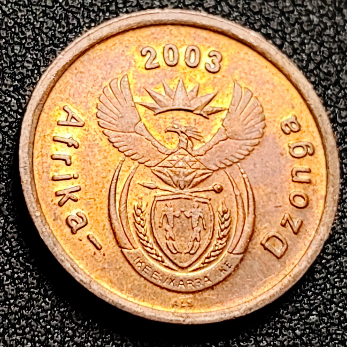 泉币菌-第165场-新年第八场 精品福利场 仙鹤 南非5硬币 国徽版红铜币 直径22mm 