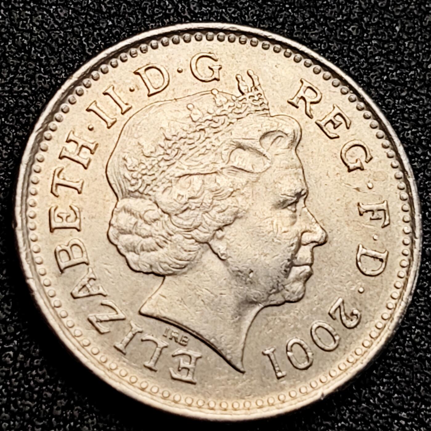 泉币菌-第164场-新年第七场 精品福利场 加冕帕桑狮皇冠雄狮 中年女王 英国10便士铜镍硬币 24.5mm