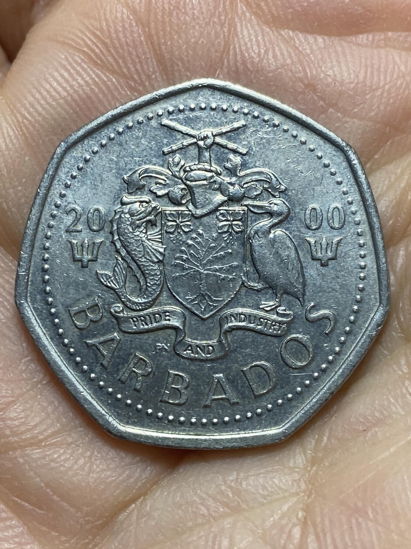 2026年第四场(总第一百七十三场）外国好品散币场(免佣金) 巴巴多斯🇧🇧2000年1元(第二版，铜镍材质无磁版)