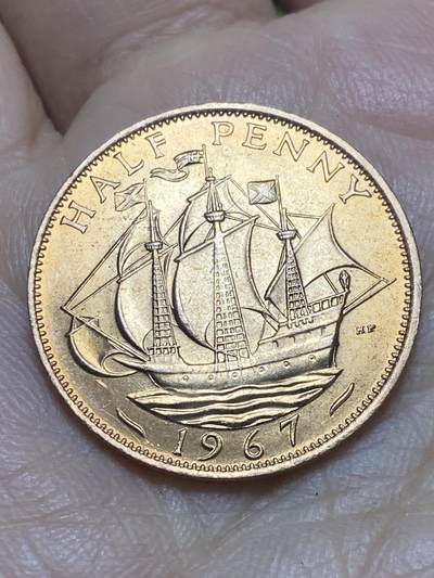 2026年第四场(总第一百七十三场）外国好品散币场(免佣金) - 原光好品–英国🇬🇧1967年半便士(伊丽莎白二世青年桂冠第二版，普制币关门年)