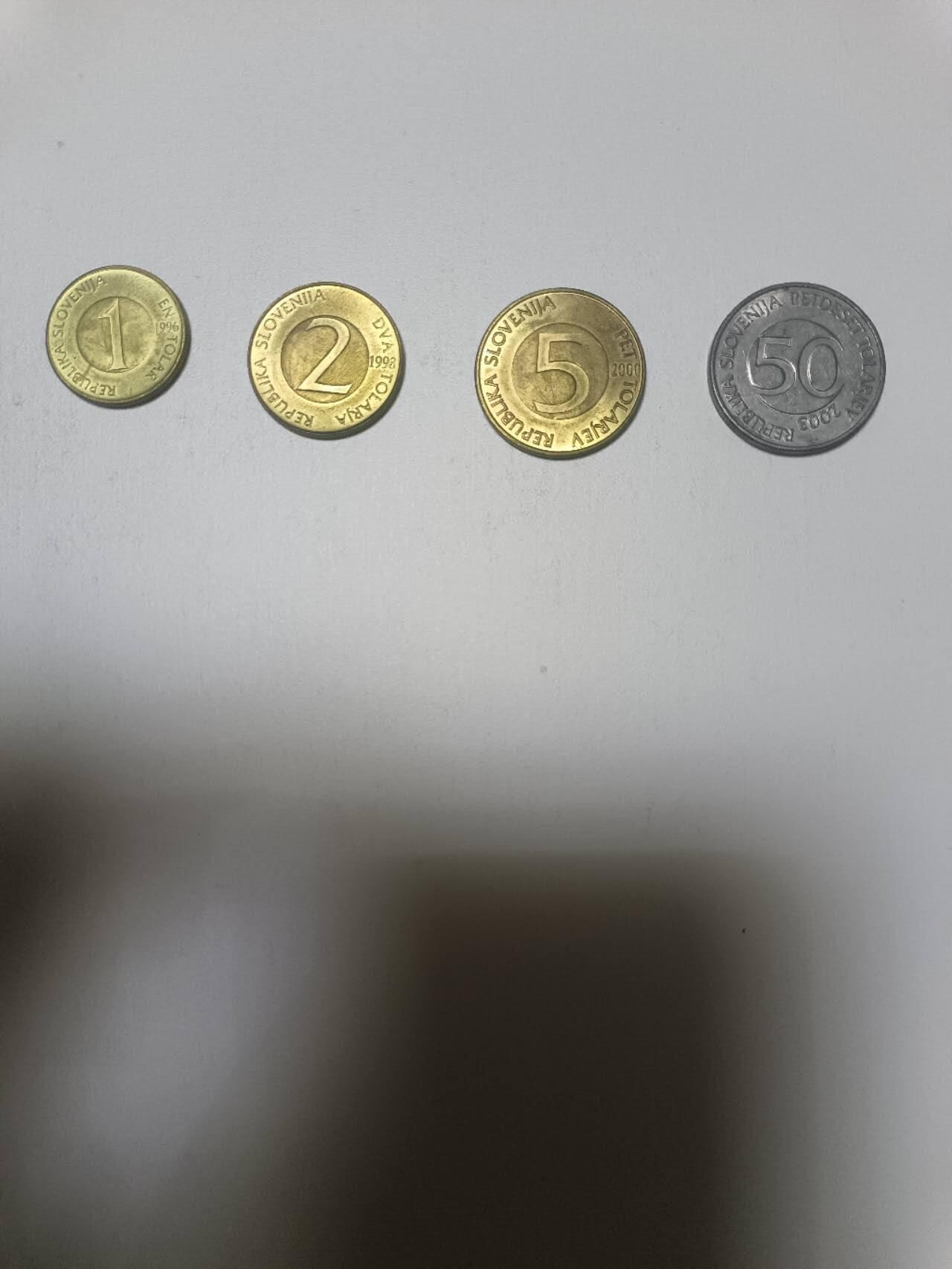 【20260108】非全新纸币和硬币第322场 斯洛文尼亚4枚硬币