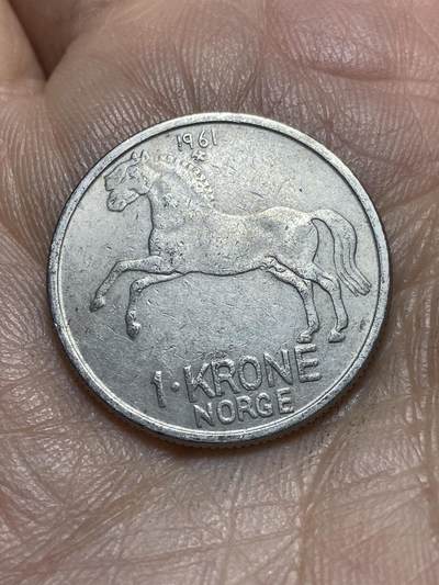2026年第四场(总第一百七十三场）外国好品散币场(免佣金) - 挪威🇳🇴1961年1克朗(奥拉夫五世第一版)