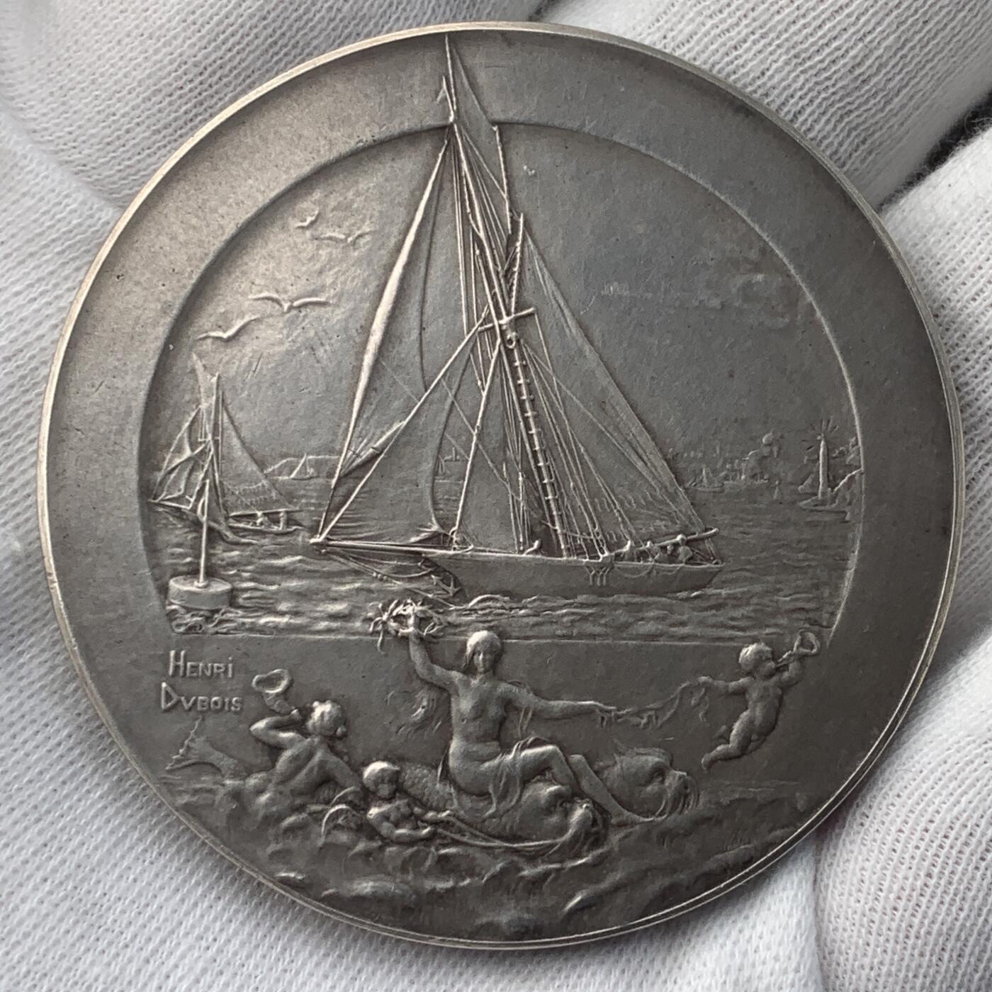 掌中浮雕-藏着的欧洲第048场 法国帆船银章，50mm，61g，Henri dubois雕刻