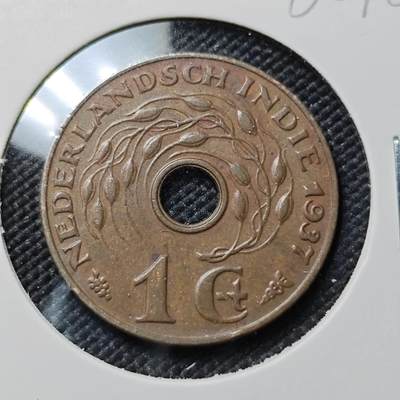 KK钱币收藏小铺  第386期  2月预留时间 周末发货 -  荷属东印度一分铜币