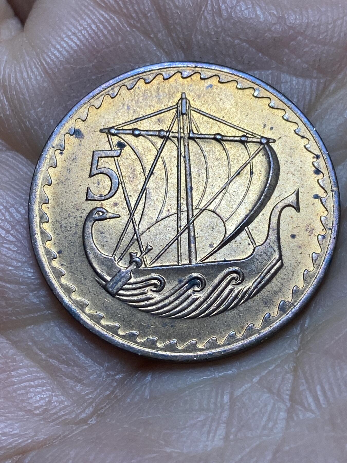 2026年第四场(总第一百七十三场）外国好品散币场(免佣金) 原光好品–塞浦路斯🇨🇾1979年5米尔(共和国时期第一套)