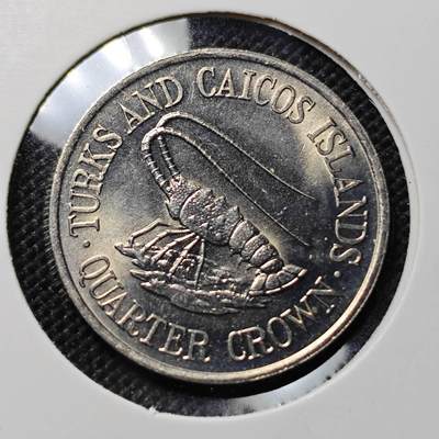 KK钱币收藏小铺  第387期  2月预留时间 周末发货 -  英属特克斯和凯特斯1/4克朗