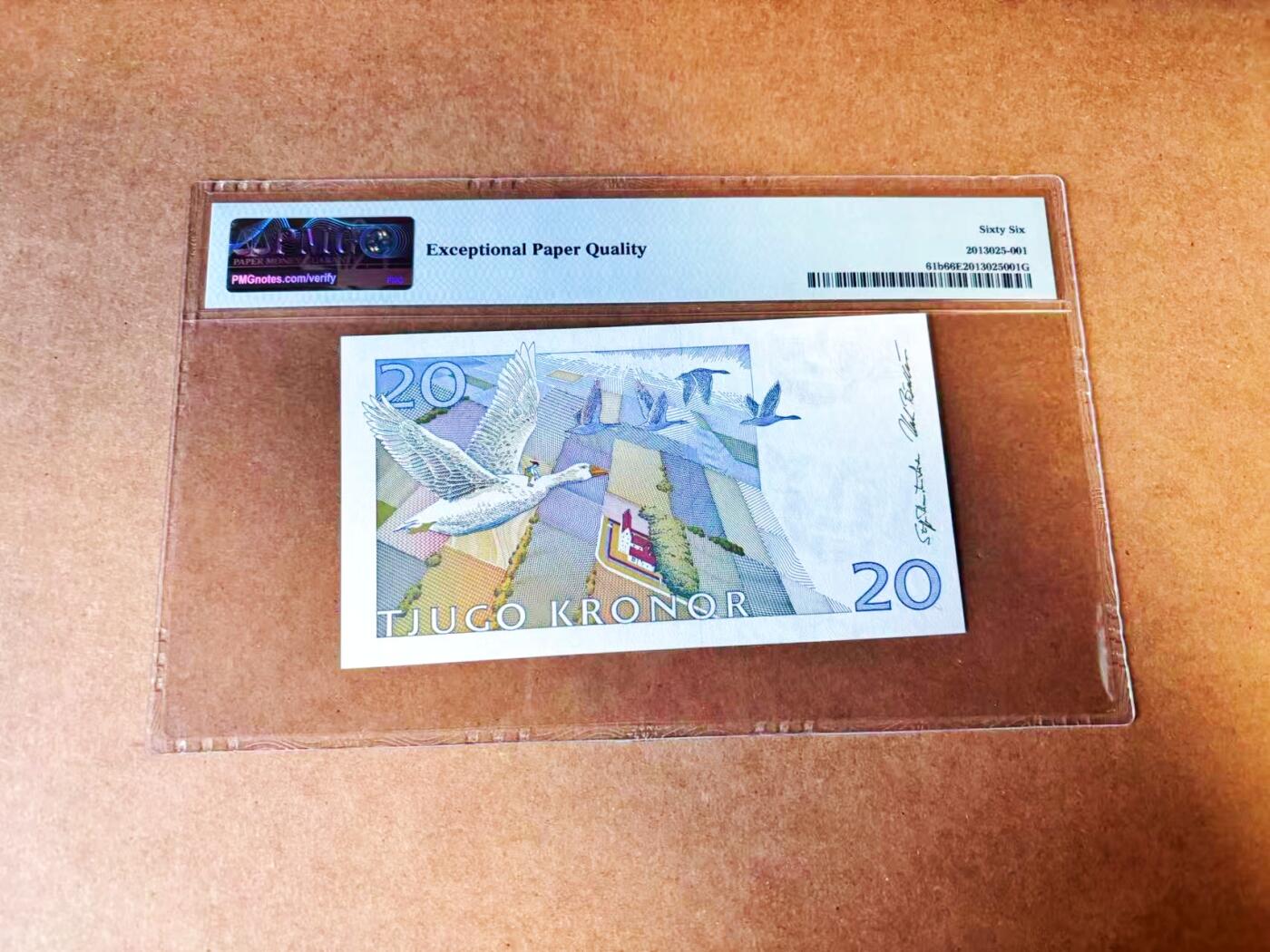 【Blue Auction】世界纸币精拍第772期——18级TOP拍卖/信誉/品质/专业/高效💫 瑞典 1994-95年20克朗 PMG66EPQ