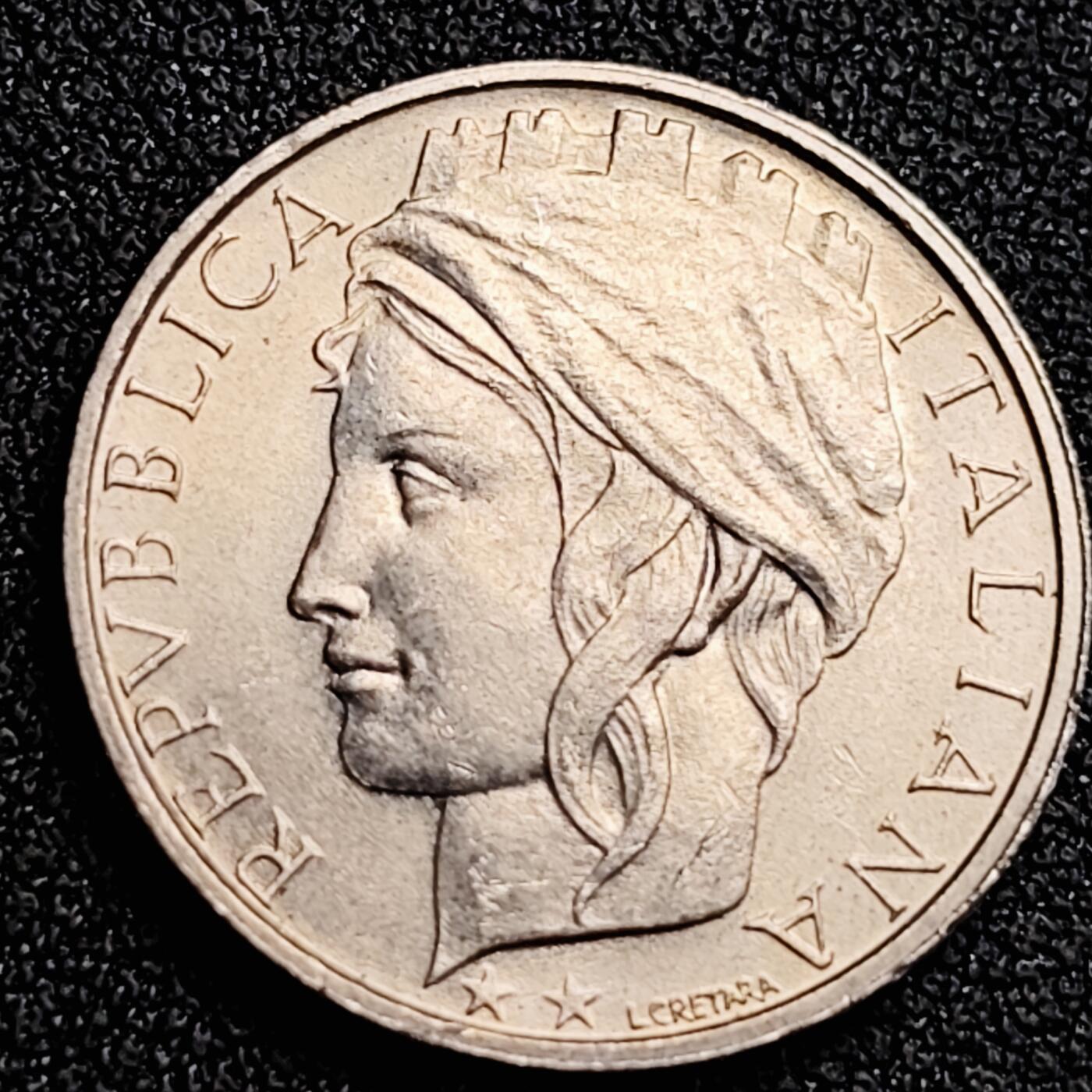 泉币菌-第164场-新年第七场 精品福利场 意大利100里拉白铜硬币 海豚 飞鸟 小麦 22mm 纪念币铜钱