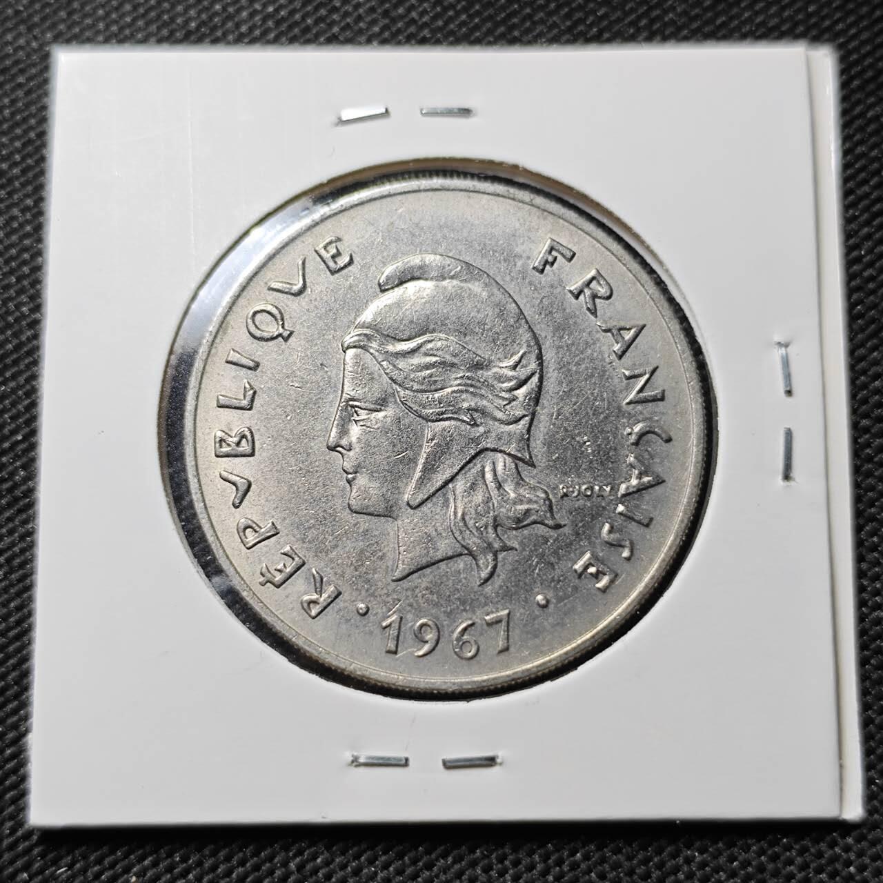 KK钱币收藏小铺  第386期  2月预留时间 周末发货  法属波利尼西亚50法郎