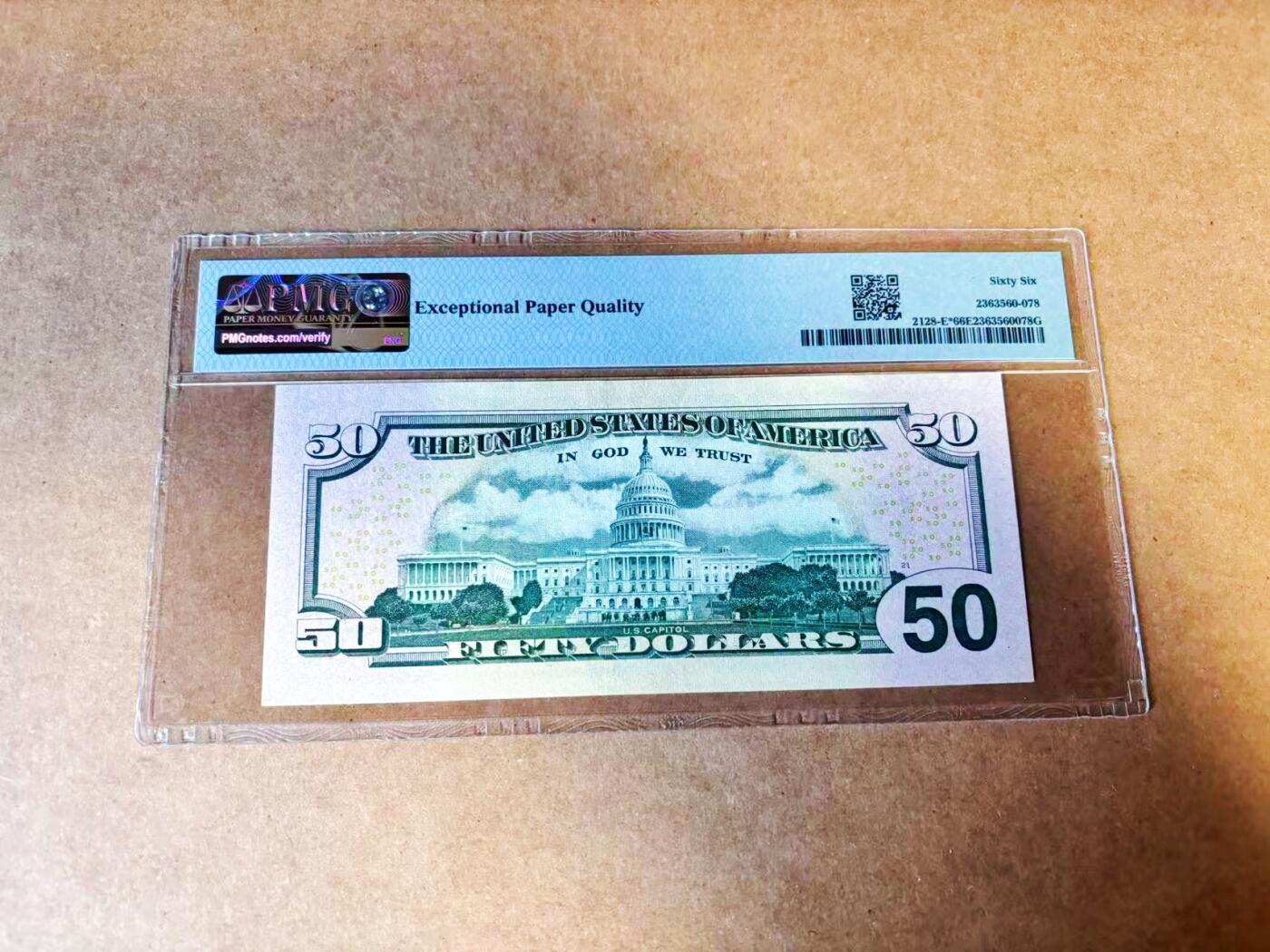 【Blue Auction】世界纸币精拍第772期——18级TOP拍卖/信誉/品质/专业/高效💫 【补号】美国 2004年 50美金 PMG66EPQ