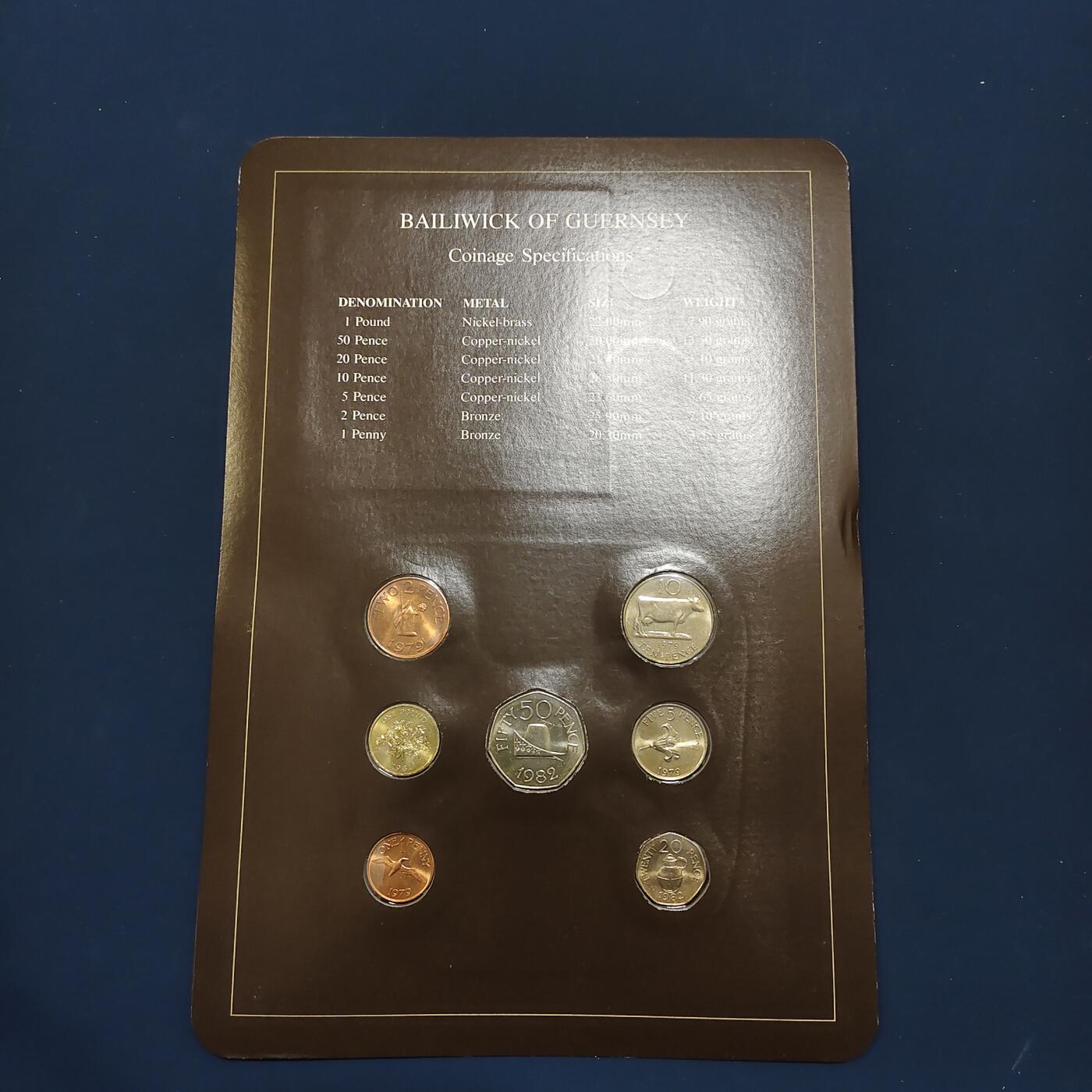 【全场包邮】纯粹捡漏拍492场【封装套币专场】-注意佣金 【富兰克林·世界各国硬币系列邮币卡】根西（英国属地）