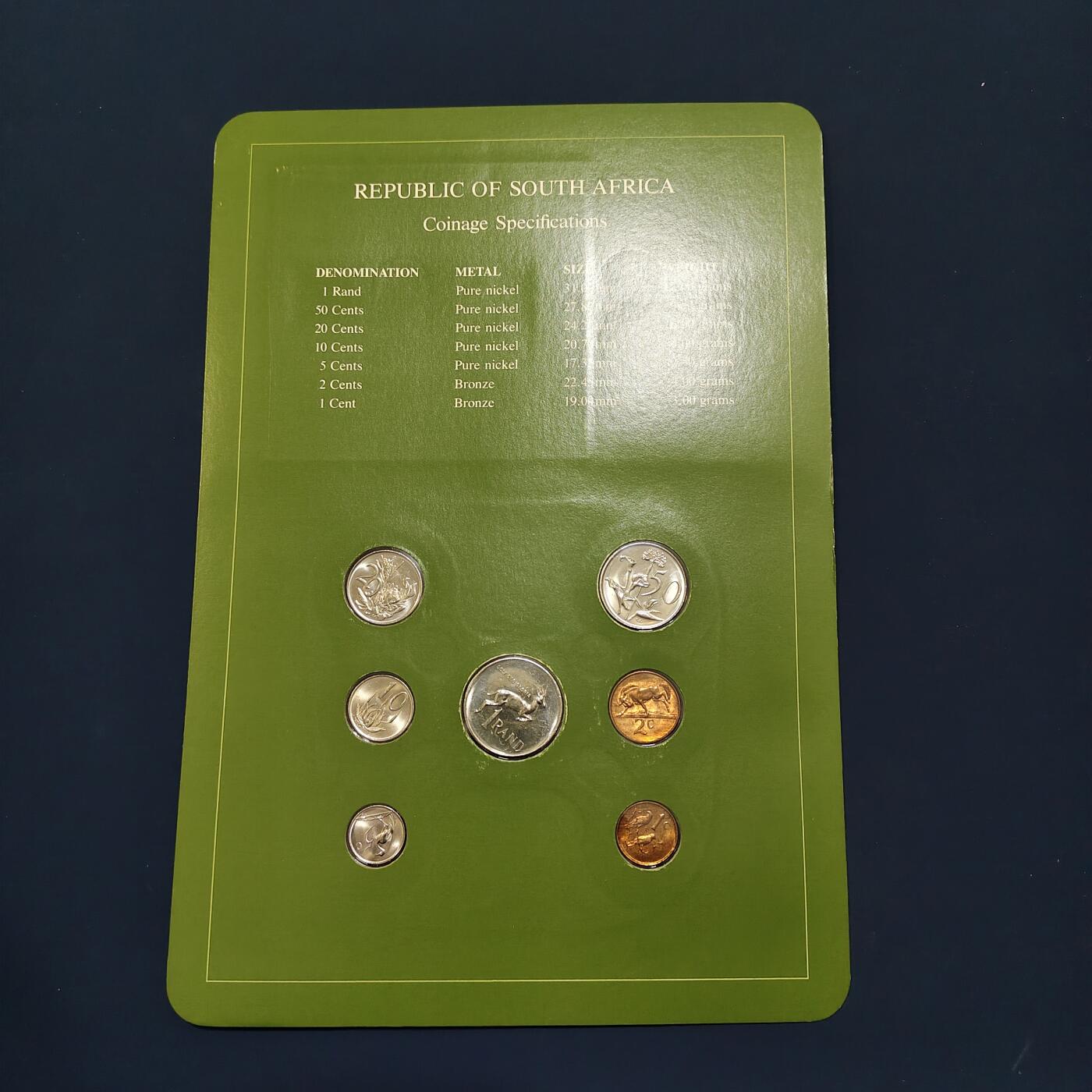 【全场包邮】纯粹捡漏拍492场【封装套币专场】-注意佣金 【富兰克林·世界各国硬币系列邮币卡】南非共和国