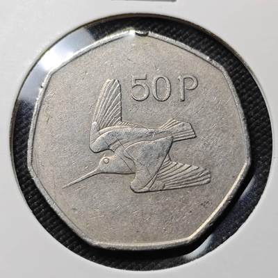 KK钱币收藏小铺  第386期  2月预留时间 周末发货 -  1983爱尔兰50便士