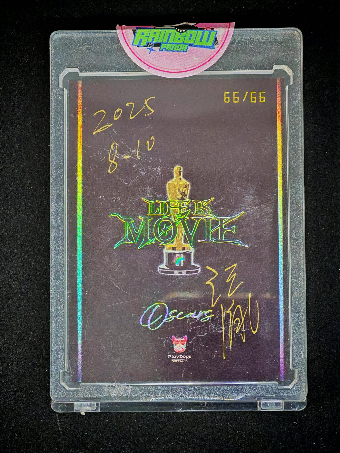 琦卡当当铺～第28期★★各种小漏~支持寄存★★~【9点40结束】扫码加群抽[包邮券]~ 【亲签】-RAINBOW PANDA-百变大师系列-小金人泰坦尼克号-官方卡砖-1个（66/66）尾编