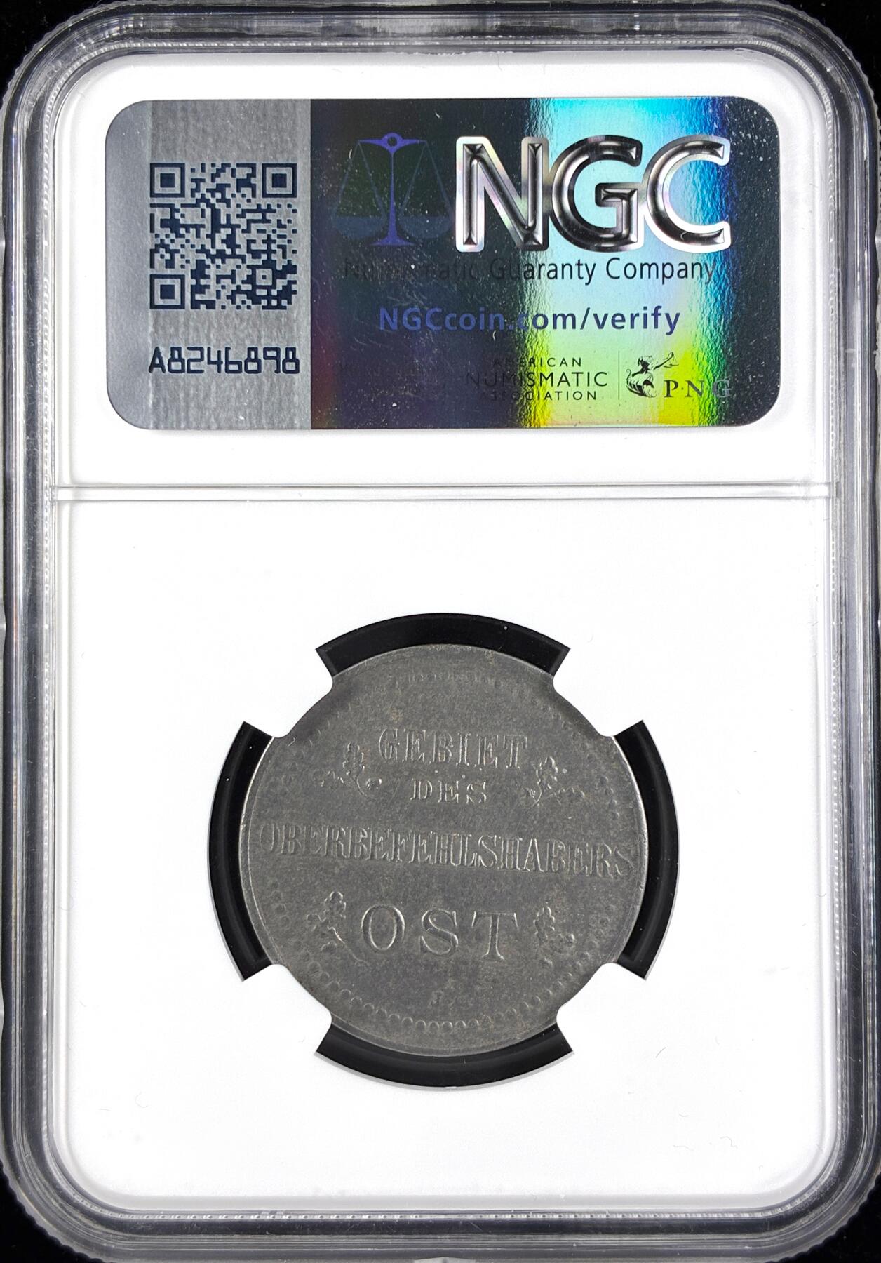 【雨安】【直播拍卖】【第0123期-评级币章】2026-01-10 周六 19:30 [评级德国] Germany 德国 军用货币 3戈比 1916年 一战东部军区 铁十字  NGC-AU