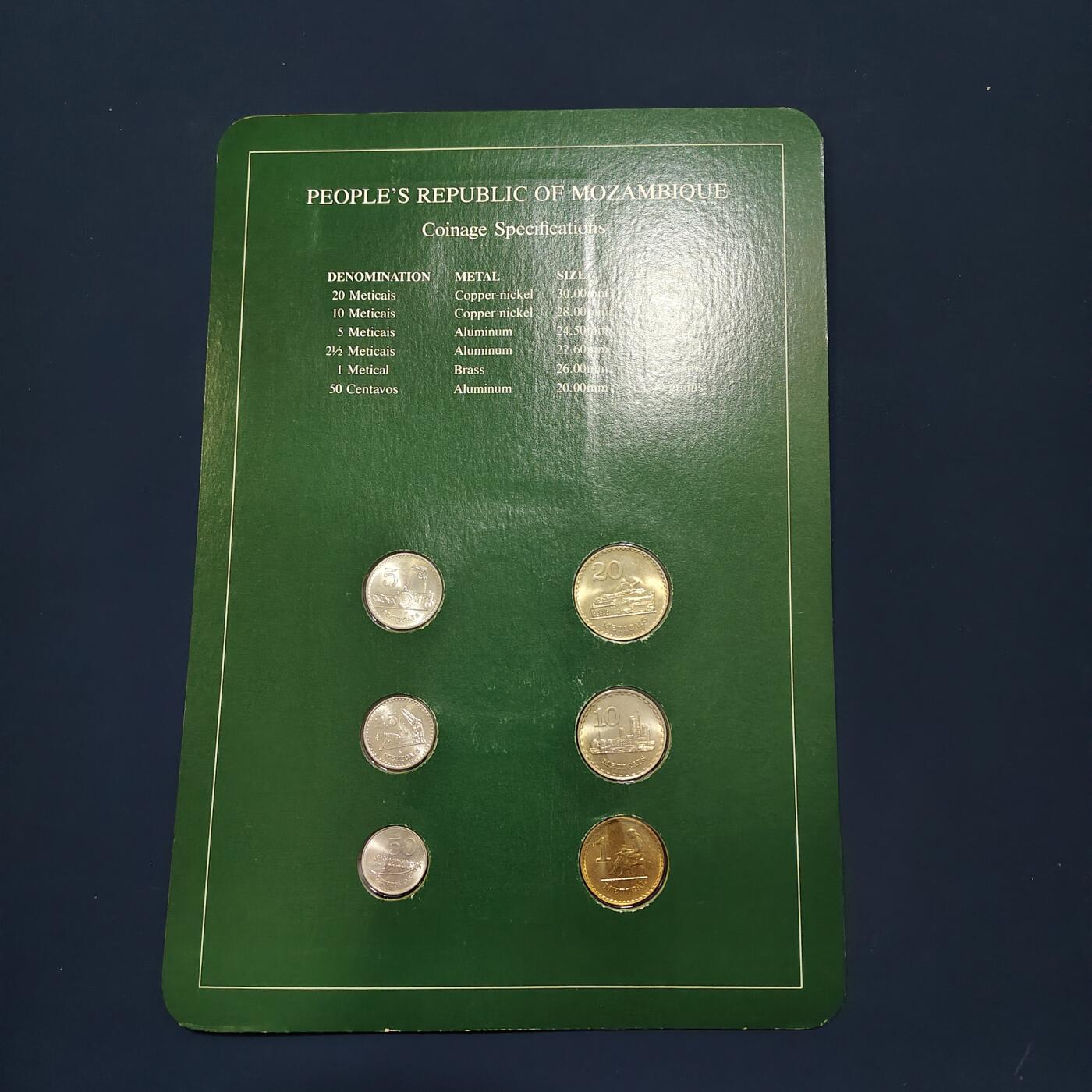 【全场包邮】纯粹捡漏拍492场【封装套币专场】-注意佣金 【富兰克林·世界各国硬币系列邮币卡】莫桑比克人民共和国