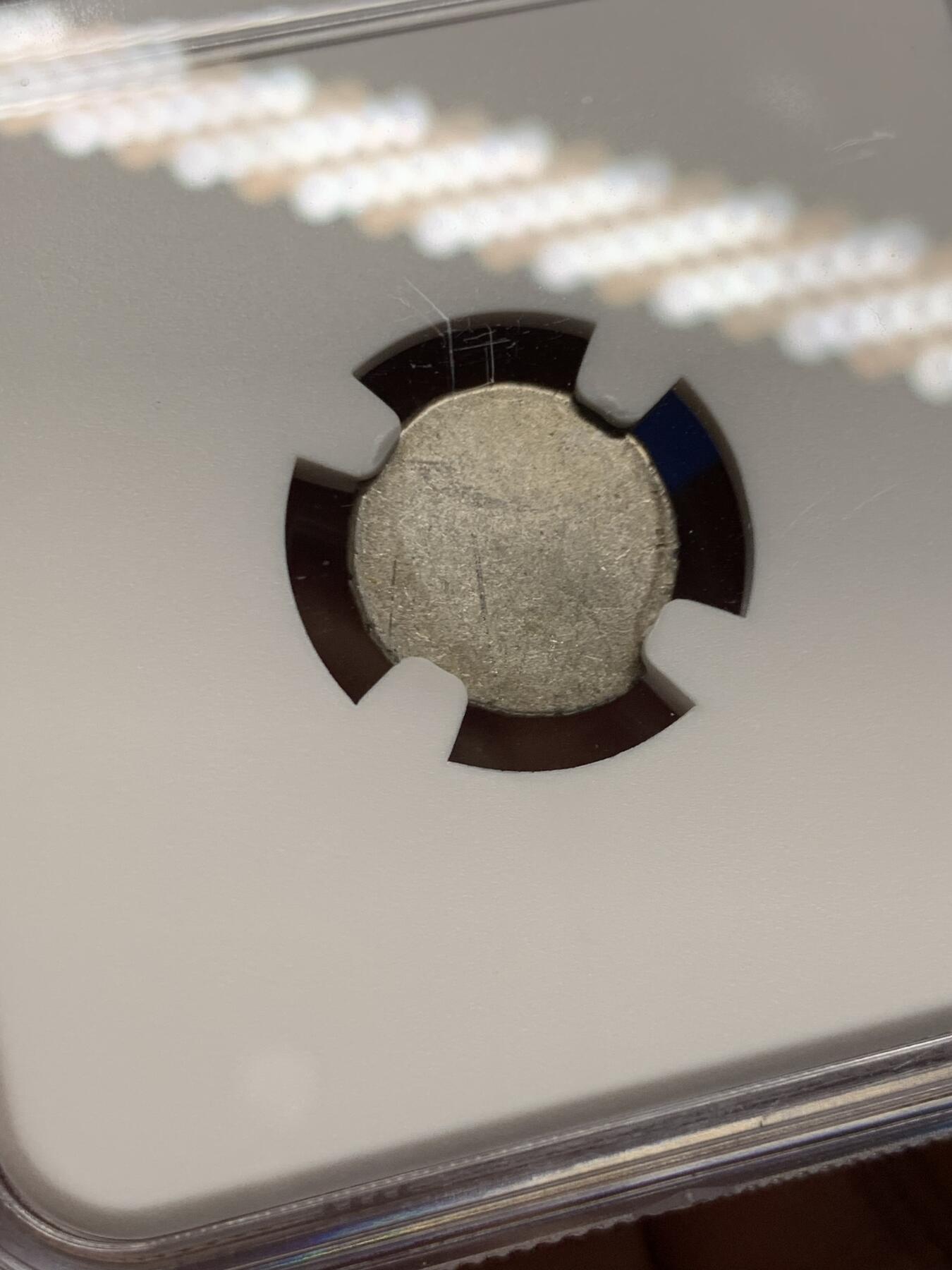 《竞宝斋》第455场 周日，周一 2场连拍 （全场包邮，欢迎送拍） NGC AU58 柬埔寨1600年-1860年神鸟2PE银币 东南亚经典品种