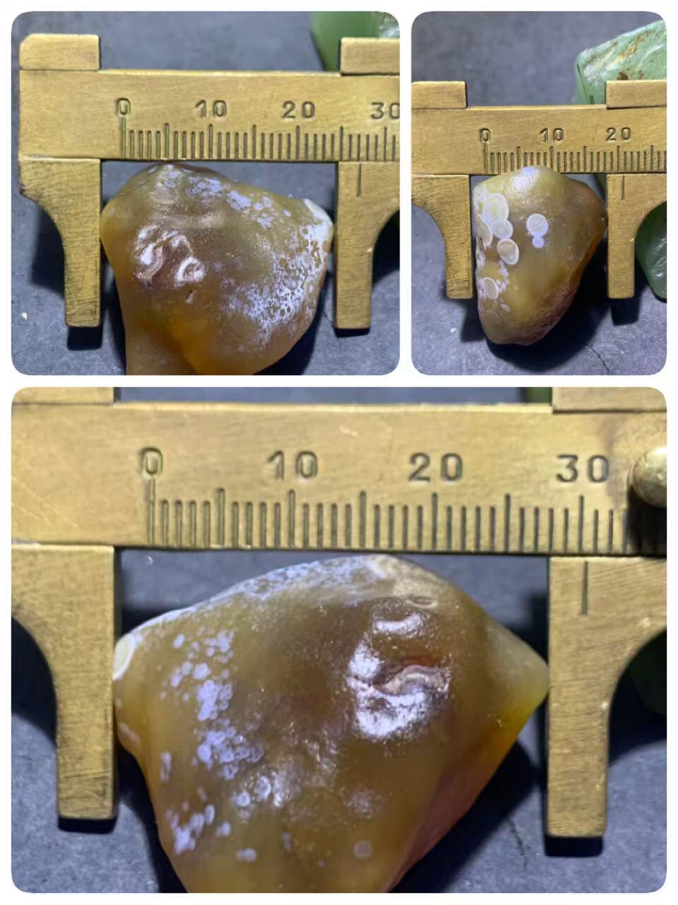 放福利！精美罕见天然戈壁阿拉善酒红色白皮天眼纹玛瑙原石一颗，