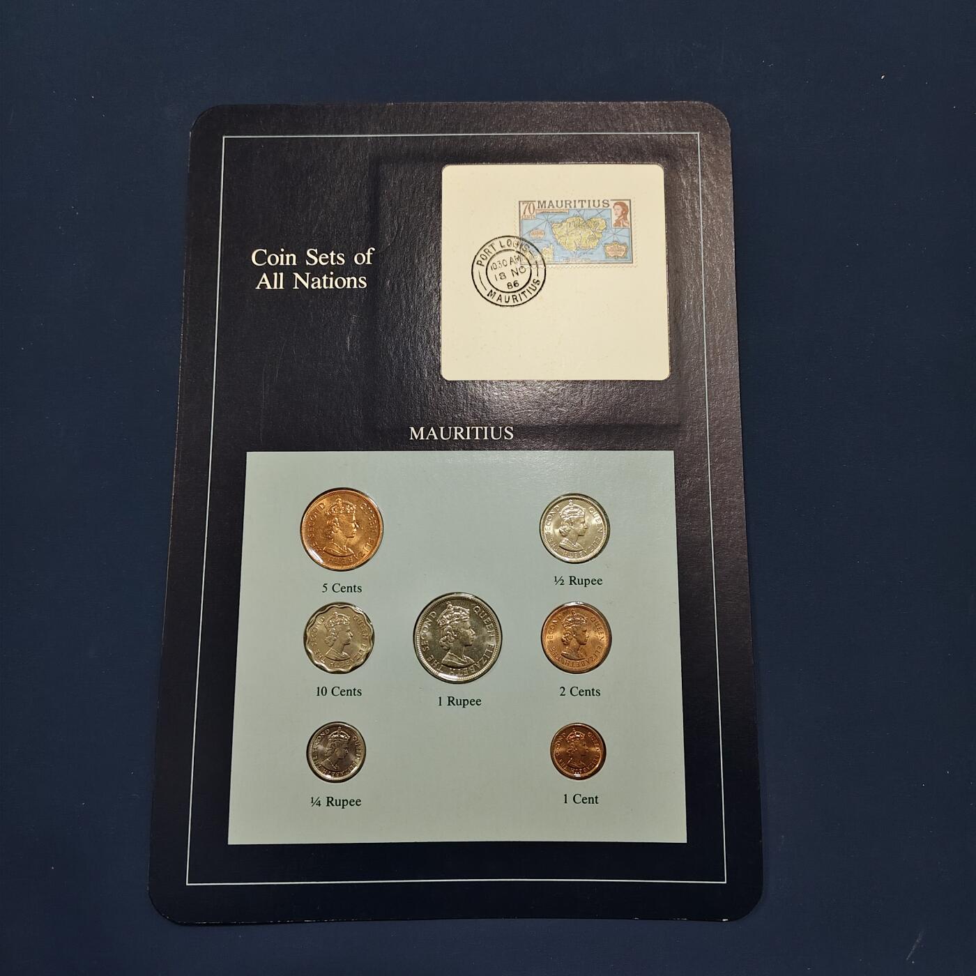 【全场包邮】纯粹捡漏拍492场【封装套币专场】-注意佣金 【富兰克林·世界各国硬币系列邮币卡】毛里求斯共和国