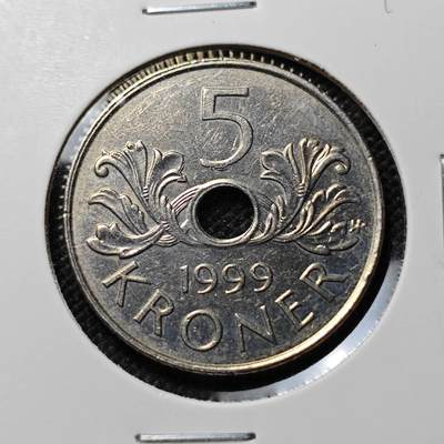 KK钱币收藏小铺  第387期  2月预留时间 周末发货 -  挪威5克朗