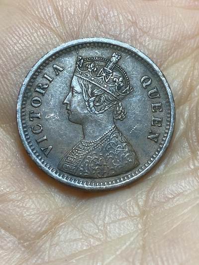 2026年第四场(总第一百七十三场）外国好品散币场(免佣金) - 少见好品–英属印度1862年1/2派斯(维多利亚女王中年带冠)