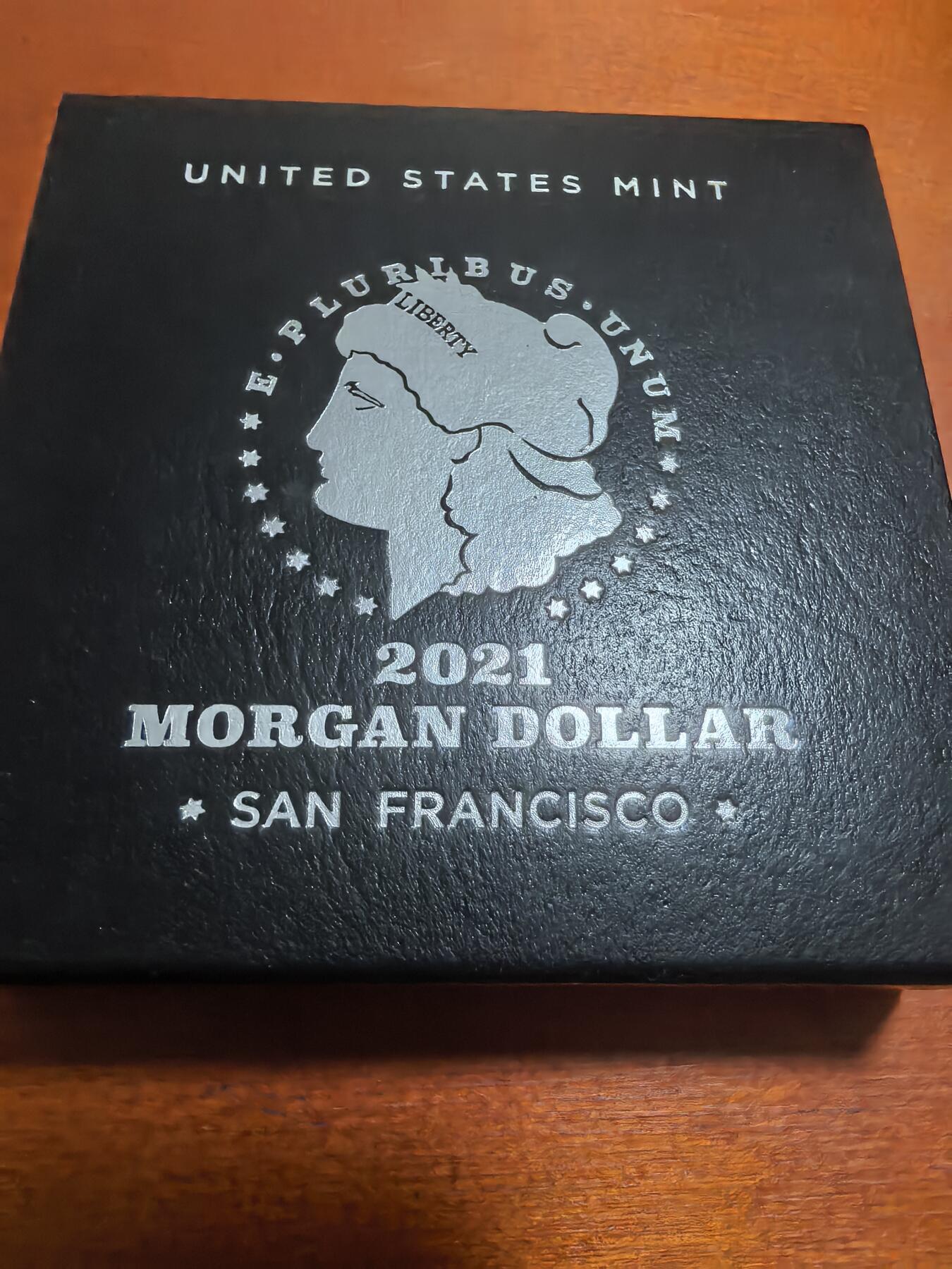 长老汇蛇年精选第九十二场拍卖 2021美国造币厂官方复刻摩根1美元银币，盒证全