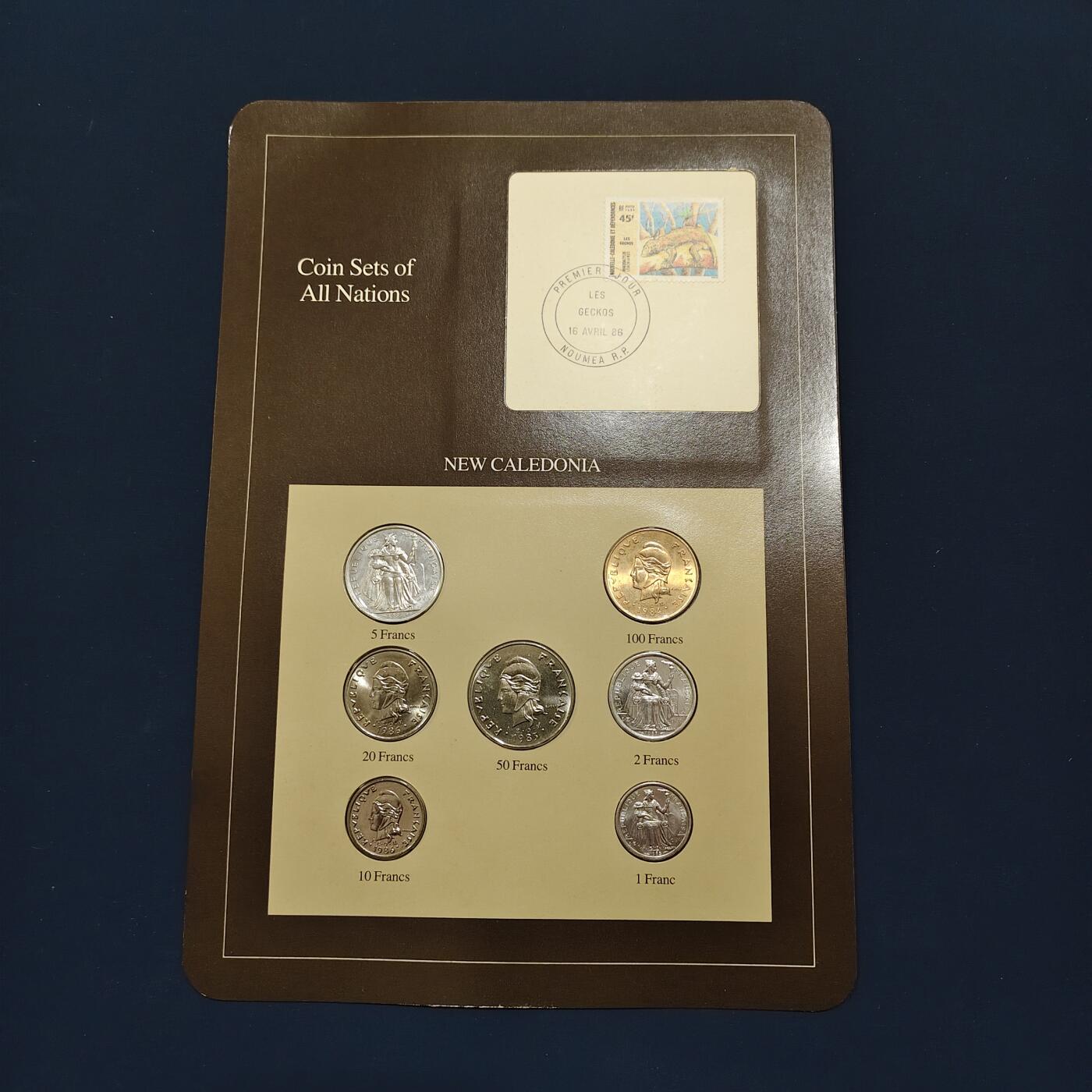 【全场包邮】纯粹捡漏拍492场【封装套币专场】-注意佣金 【富兰克林·世界各国硬币系列邮币卡】新喀里多尼亚（法国属地）