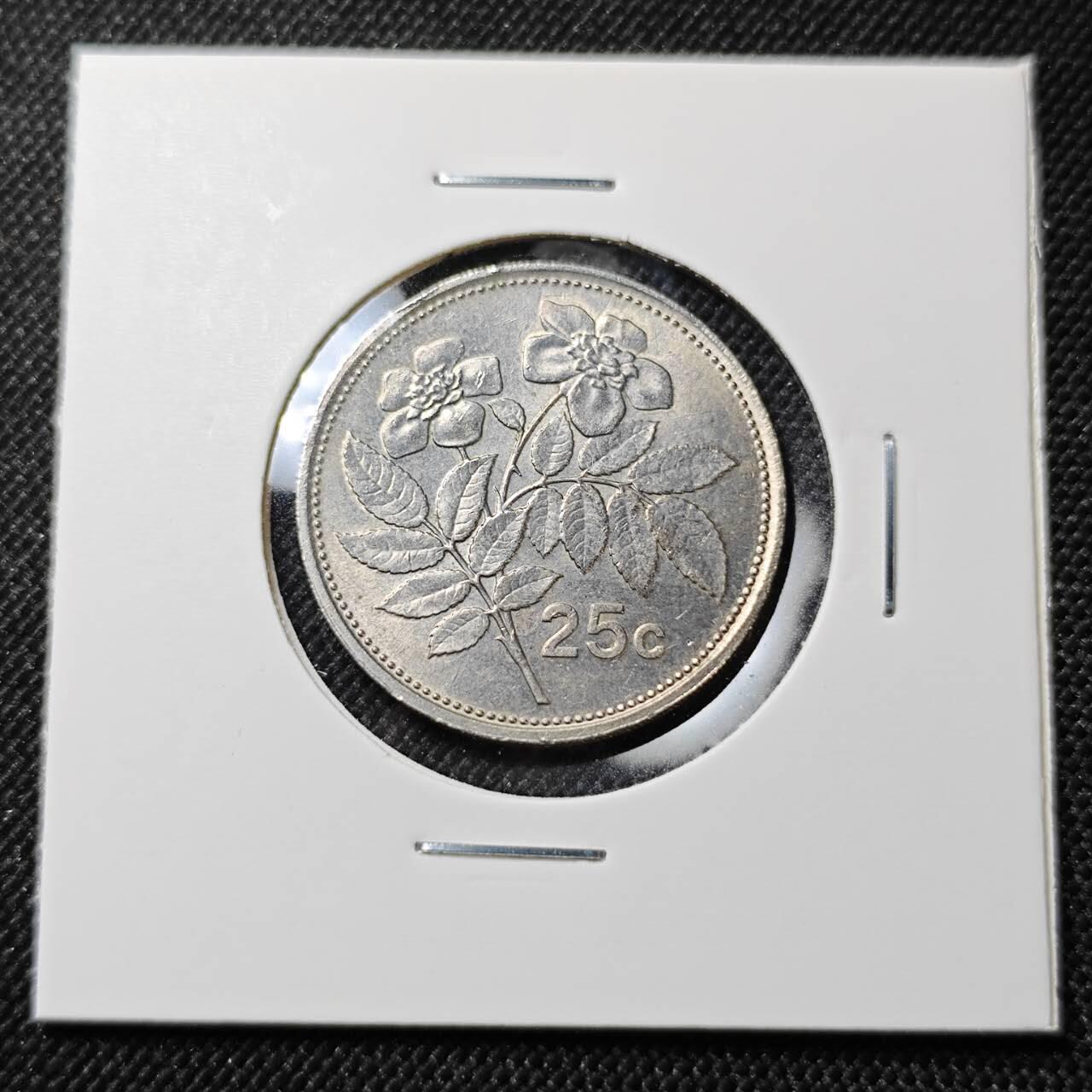 KK钱币收藏小铺  第387期  2月预留时间 周末发货  马耳他25分