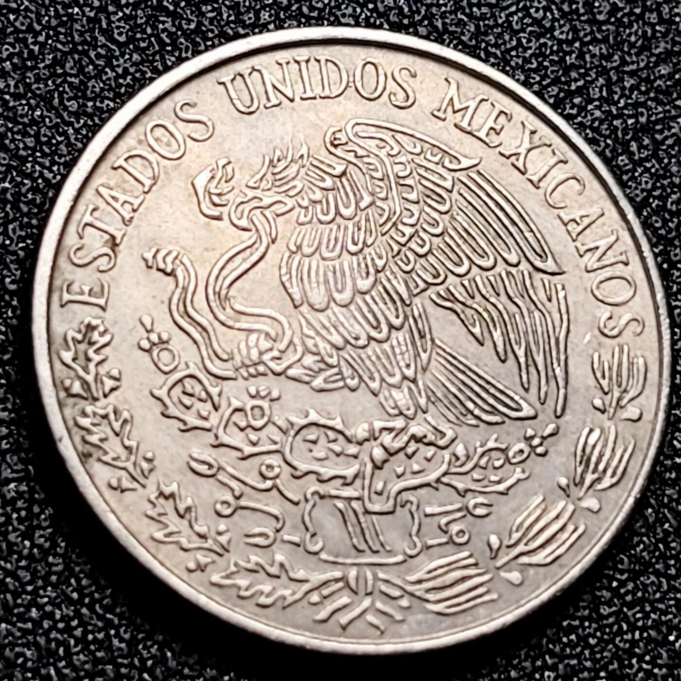 泉币菌-第165场-新年第八场 精品福利场 墨西哥1971年 50分銅镍硬币 线条鹰版 25毫米 6.5克