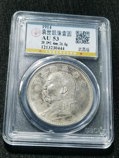 天下钱庄专场欢迎参拍 - 公博评级AU53武昌版大头
