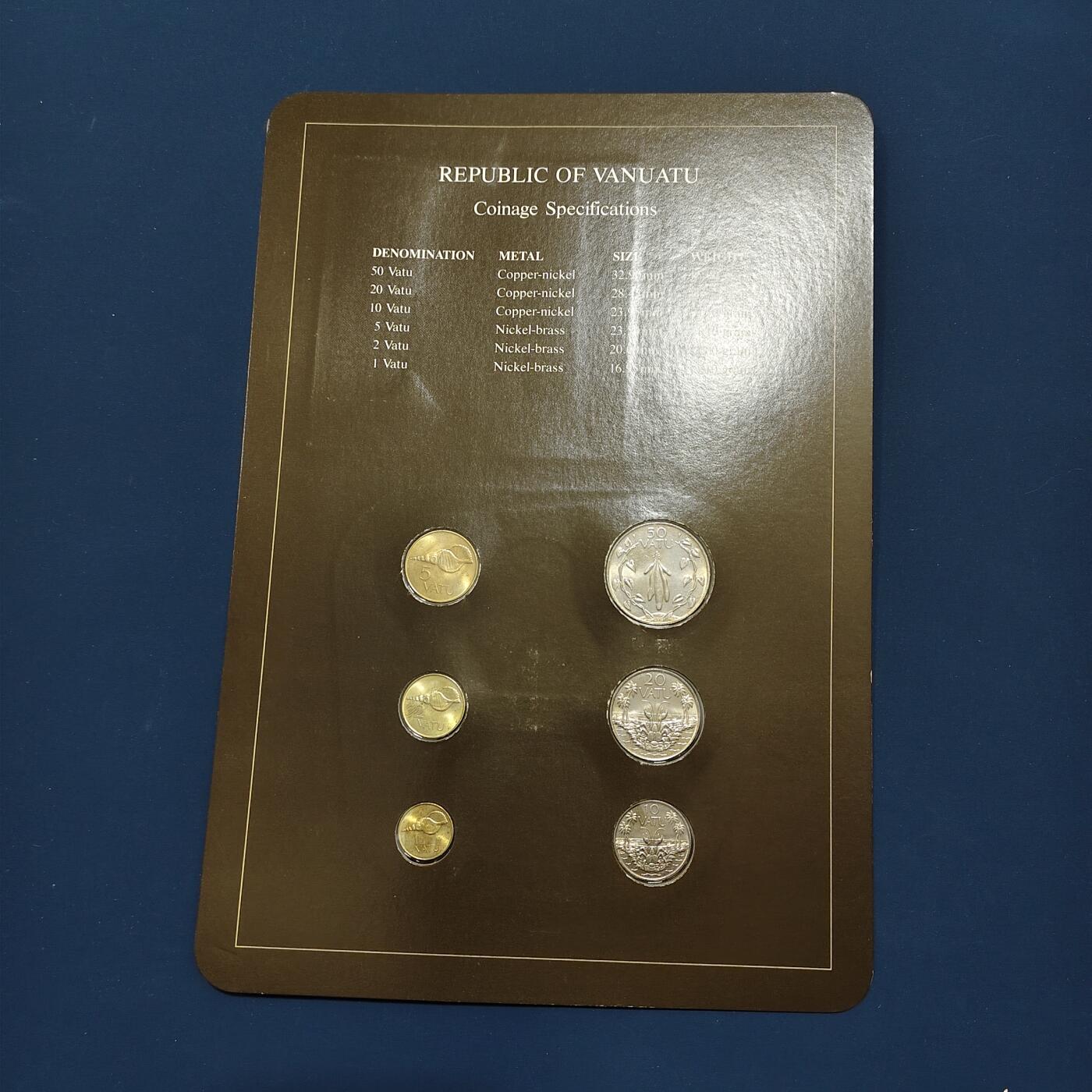 【全场包邮】纯粹捡漏拍492场【封装套币专场】-注意佣金 【富兰克林·世界各国硬币系列邮币卡】瓦努阿图共和国