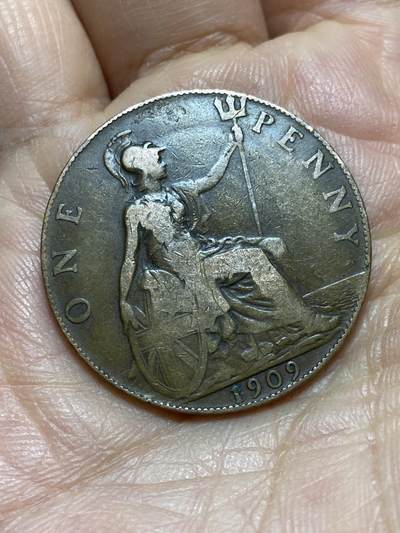 2026年第四场(总第一百七十三场）外国好品散币场(免佣金) - 英国🇬🇧1909年1便士(爱德华七世时期)