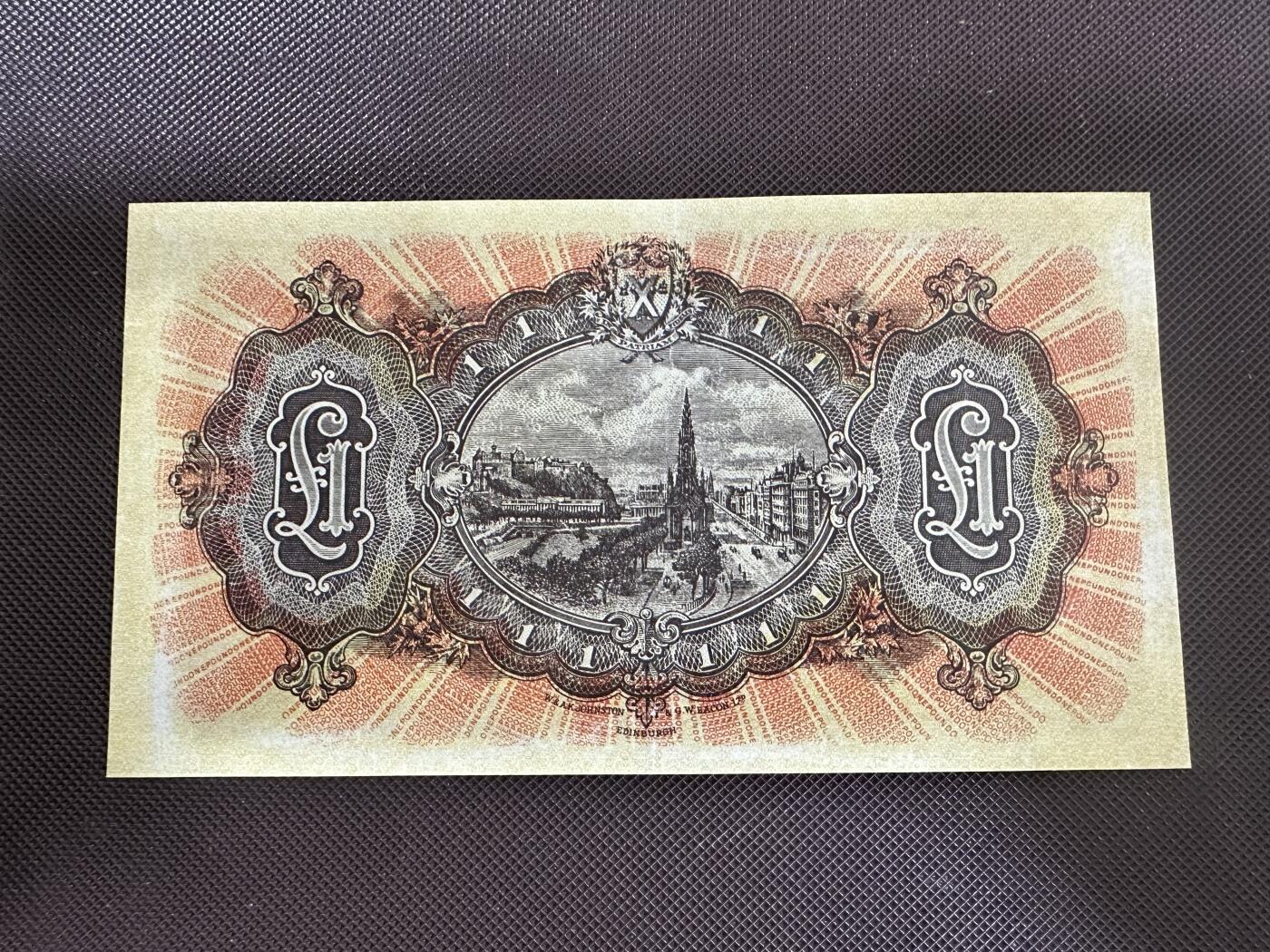 喜羊羊钱币收藏2025第12期(流通品相场) 	苏格兰/国民银行	P-258c 1957年1镑				B/R 885-246			