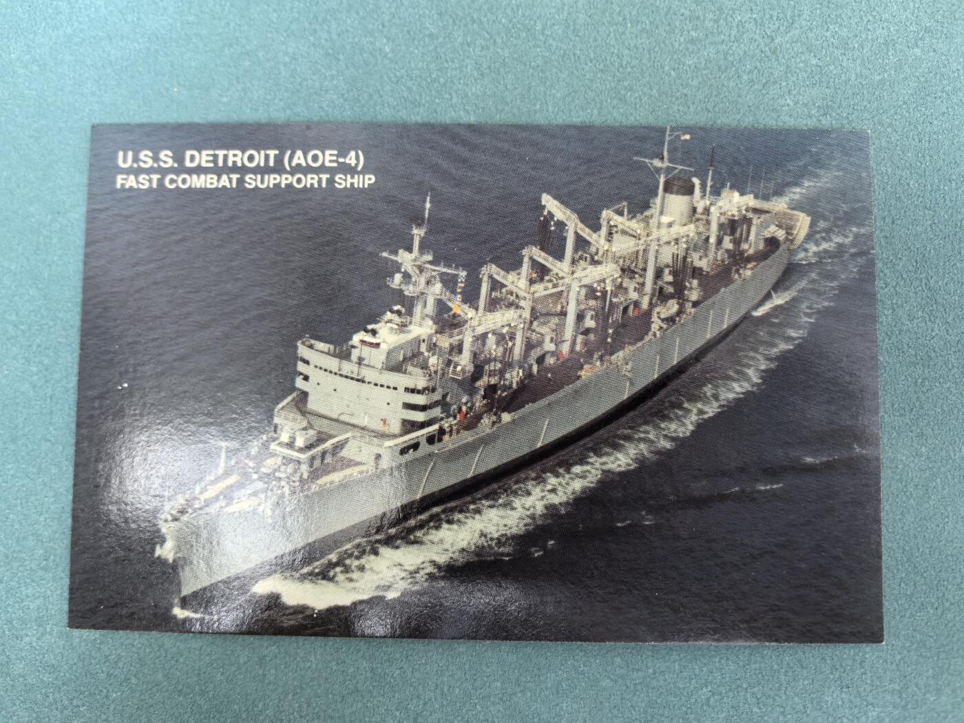 盛世勋华——号角文化勋章邮票专场拍卖第297期 美国冷战时期军舰专题明信片 底特律号补给舰