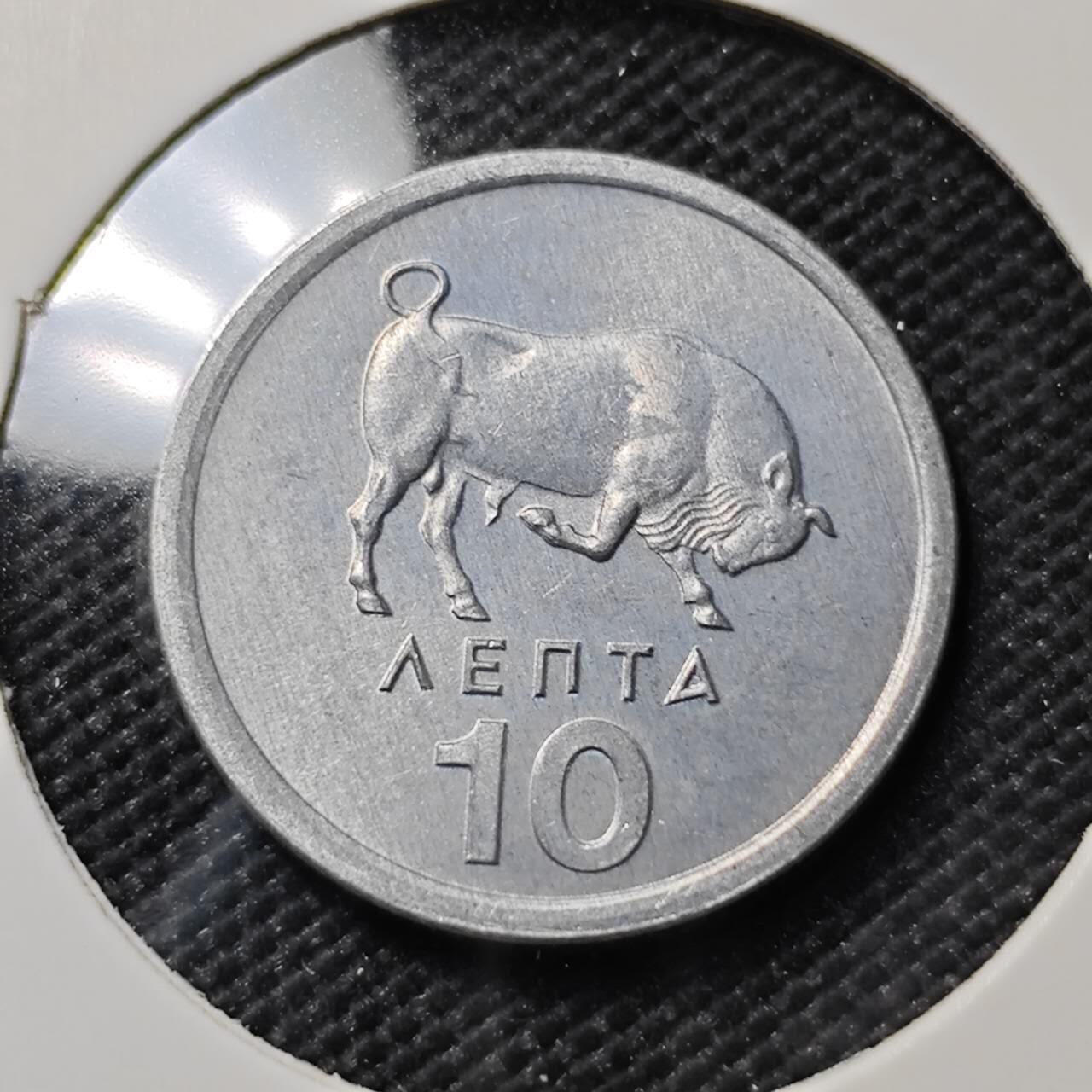 KK钱币收藏小铺  第386期  2月预留时间 周末发货  1976希腊10雷普塔好品