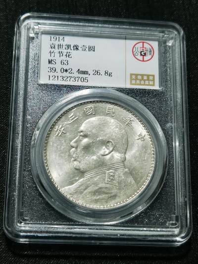 天下钱庄专场欢迎参拍 - 公博评级MS63竹节花版大头