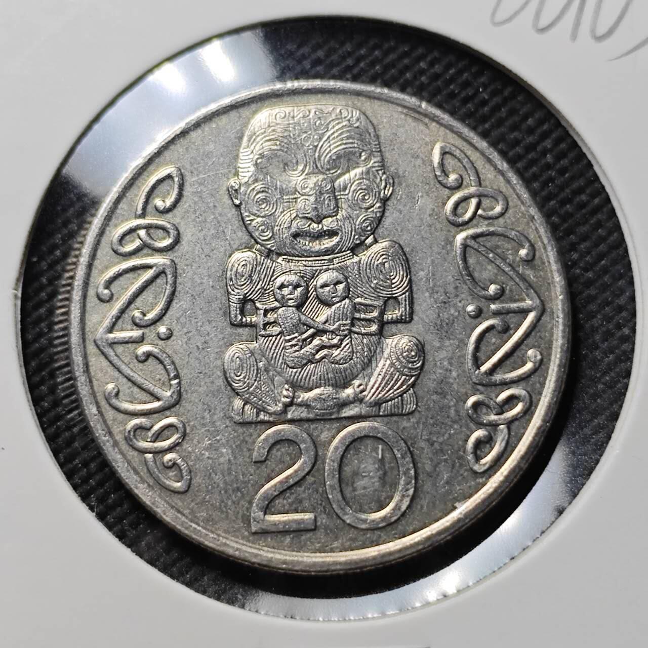 KK钱币收藏小铺  第386期  2月预留时间 周末发货  1990新西兰20分 大版