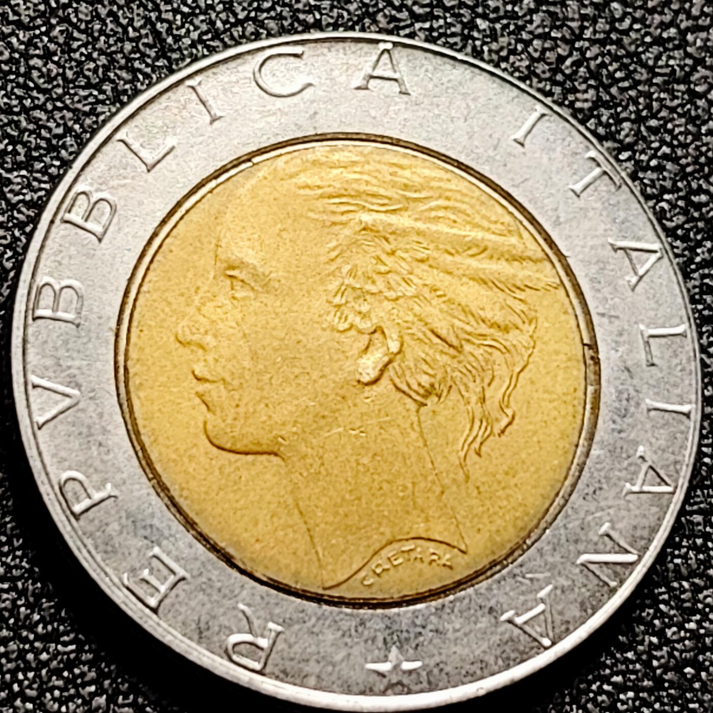 泉币菌-第165场-新年第八场 精品福利场 罗马广场 意大利500里拉硬币 直径26MM双色币 